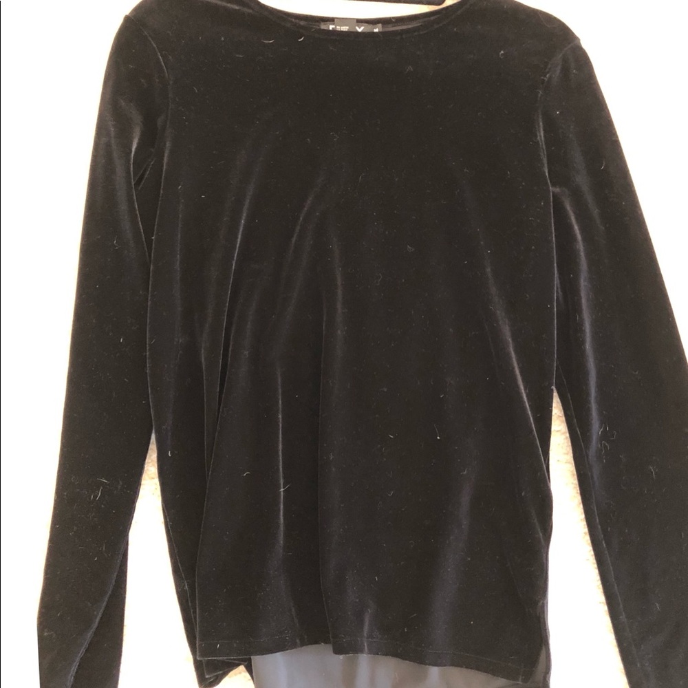 Blk velvet top